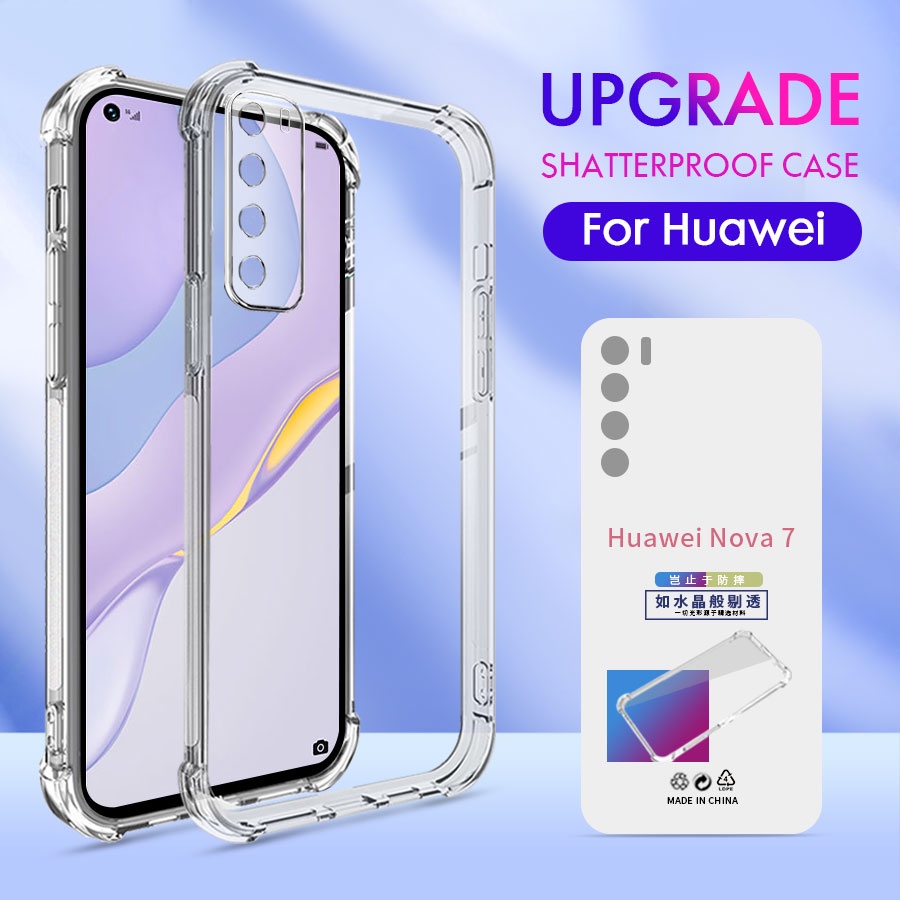 เคสกันกระแทกใส สำหรับ เคส Case Huawei Y7a Y7 Pro Y9 Prime 2019 Y6s Y9s Nova Y70 Y90 10 se 9 9 8 8i 7 SE 7i 5T 3i P20 P30 P40 Pro Lite Honor 8X 50 Pro เคสโทรศัพท์มือถือ ซิลิโคนใส