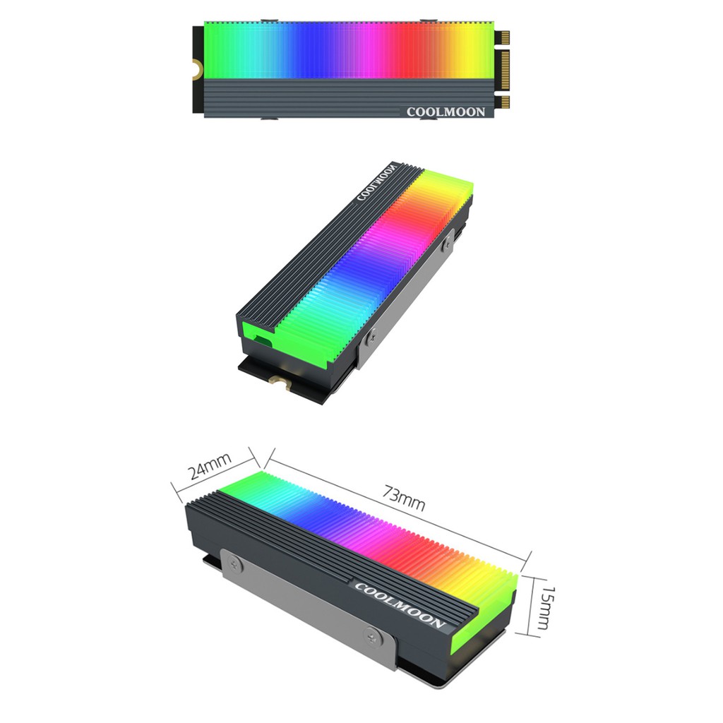 M2 RGB Heatsink ฮีทซิงค์ระบายความร้อนM2 SSD พร้อมไฟRGB