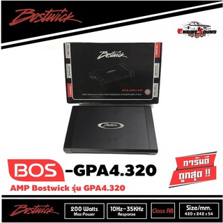 เพาเวอร์แอมป์ติดรถยนต์ BOSTWICK รุ่น BOS-GPA4.320 4CH CLASS AB สีดำ เครื่องเสียงติดรถยนต์,เพาเวอร์ติดรถยนต์