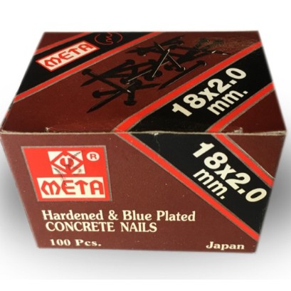 ตะปูคอนกรีต ดำ META ขนาด 18 x 2.0 มม จำนวน 100ตัว#MMF089-MB18