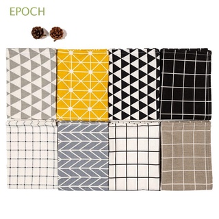 Epoch จานผ้าเช็ดหน้าผ้าฝ้ายผ้าลินินฉนวนความร้อนสําหรับวางผ้าเช็ดปาก