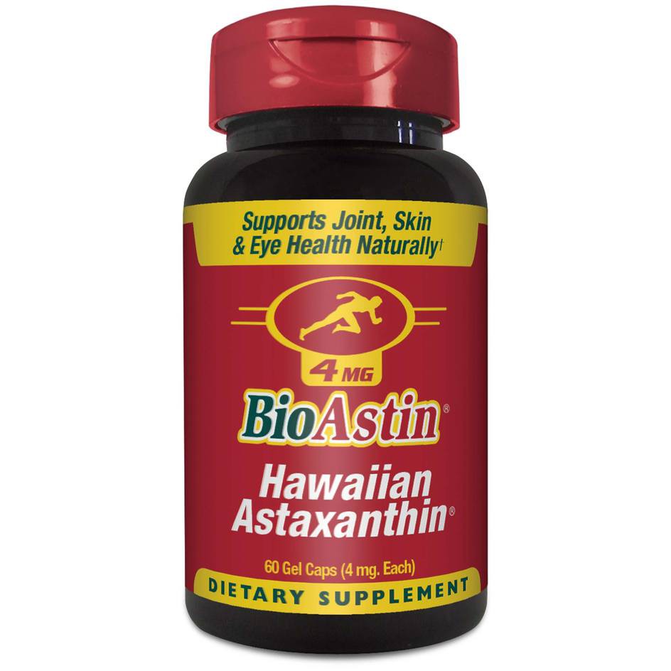 Bioastin Astaxanthin สาหร่ายแดง ไบโอแอสติน ของแท้100% 4 MG 1 ขวด ( 60 Gel)