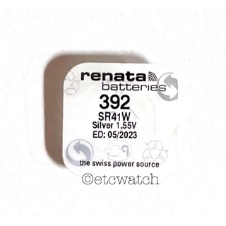 พร้อมส่ง&gt; ถ่านกระดุม Renata 392 / SR41W / SR41 / 41 made in swiss 1 ก้อน