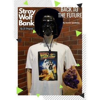 เสื้อยืดคอกลมเเขนสั้น พิมพ์ลาย"back to the future" #เสื้อยืดunisex