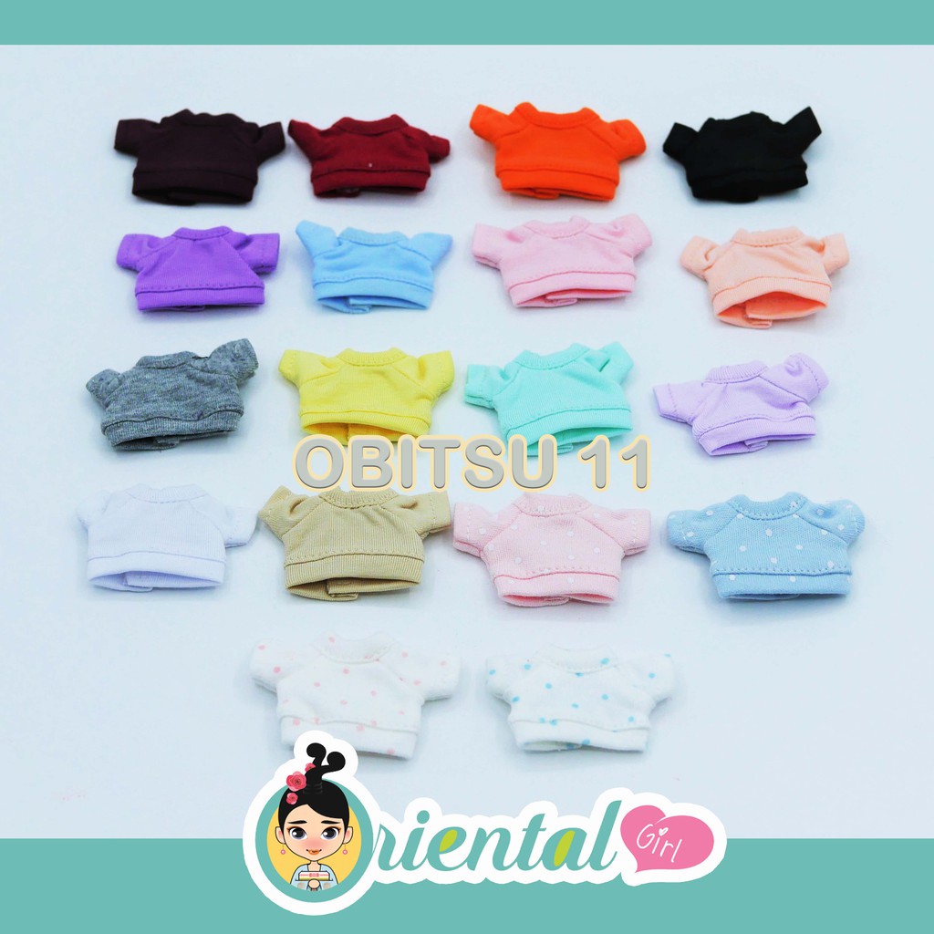 🌸พร้อมส่ง🌸เสื้อคอกลม ob11 เสื้อโอบิสึ11 obitsu11 molly