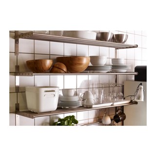 GRUND ชั้นแขวนผนัง/วางของเอนกประสงค์ Wall shelf 120 cm (สแตนเลส)