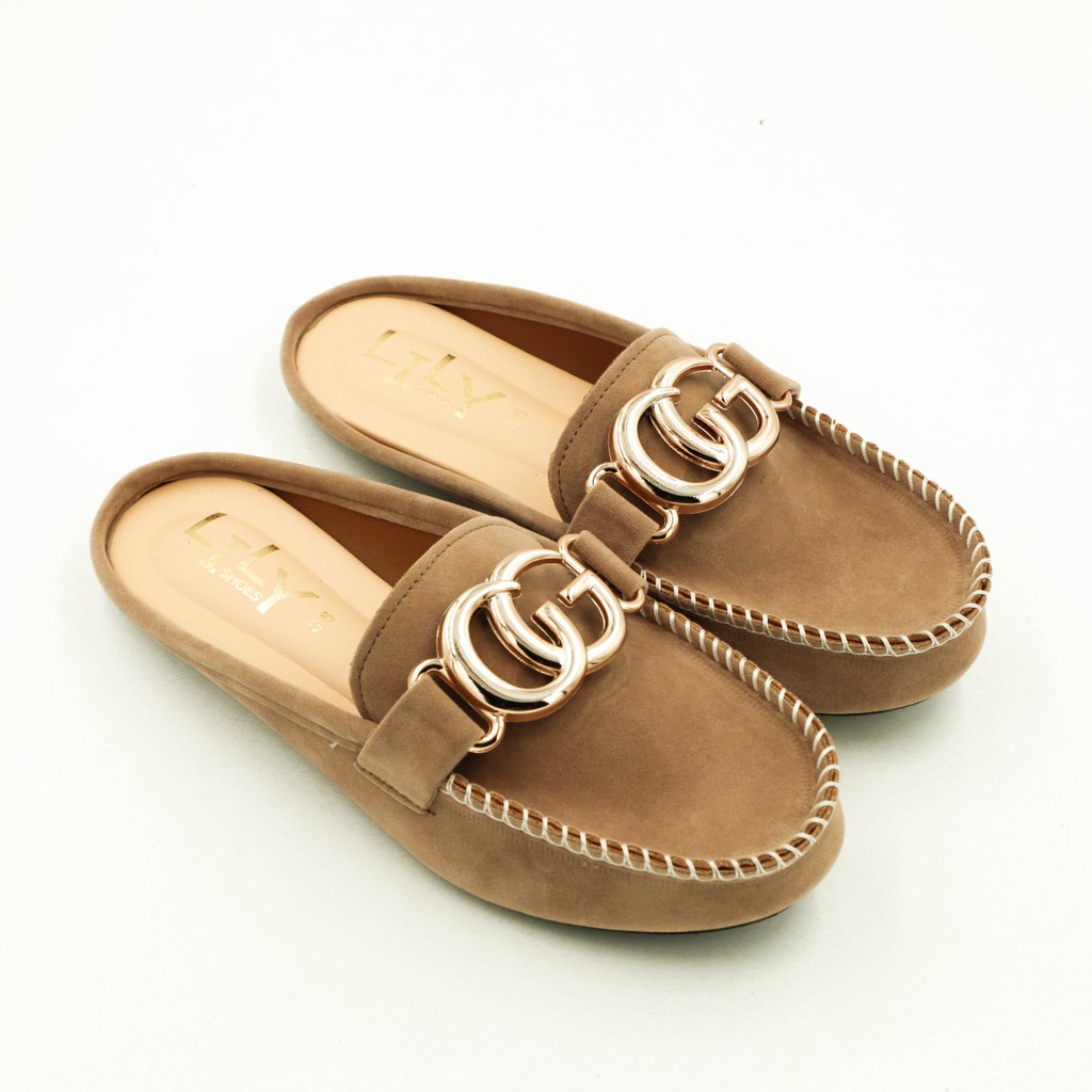 Size 36-40 รองเท้าคัทชู เปิดส้น แบบอะไหล่ CG หนังกำมะหยี่ Lily Shoes [ใส่โค้ด DEC50SC รับส่วนลด 50 บาท] - รูปที่ 6
