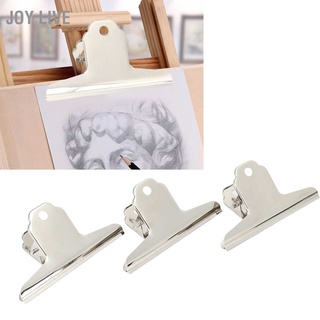 Joy Live 3Pcs Bulldog Clips Smoother Edges Strong Clamping Force Metal Hinge for Crafts Food Bags Photos Maps Home Office