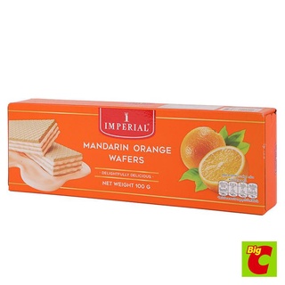 Imperial(อิมพีเรียล) อิมพีเรียล เวเฟอร์สอดไส้ครีม รสส้มแมนดาริน 100 กรัม Imperial Wafers Filled With Cream Mandarin Oran