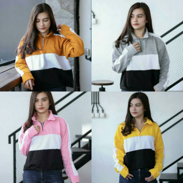 Kiko Crop Zipper Sweater