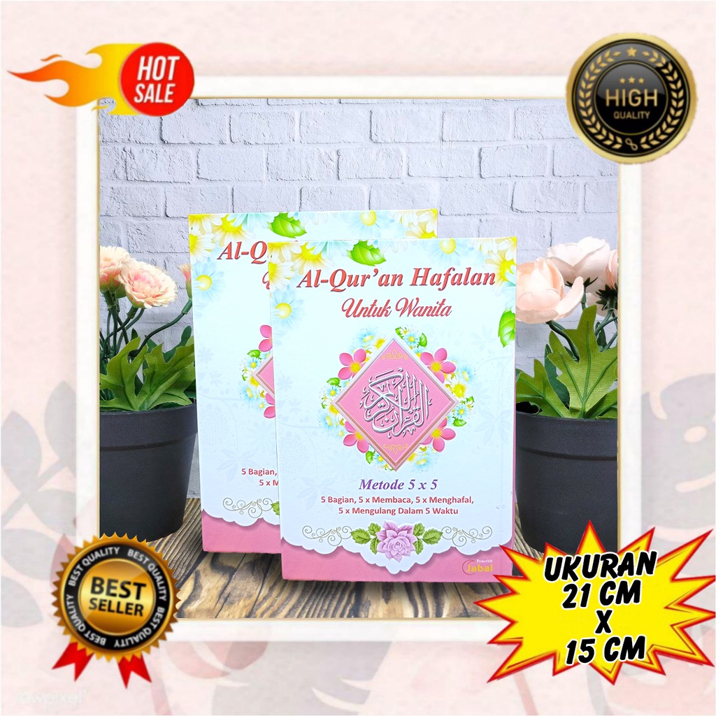 Al Quran MEMORIZATION FOR WOMEN A5 ปกแข็ง, Al Quran Non-Translated, Al Quran Khot Usmani 15 Lines, M