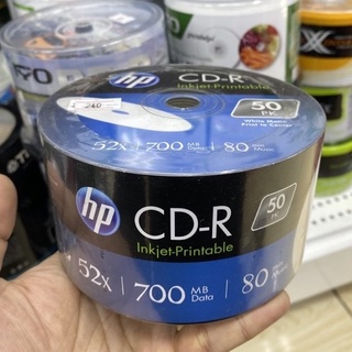 CD-R ปริ้น HP ขนาดความจุ 700MB. แพ็ค 50 แผ่น