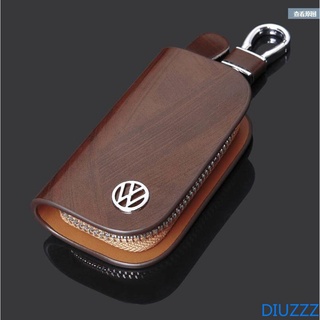 เคสรีโมตกุญแจรถยนต์ หนังวัวแท้ แบบมีซิป สําหรับ Volkswagen VW PASSAT B8 B5 Golf 4 5 6 7 MK Polo Jetta Tiguan CC