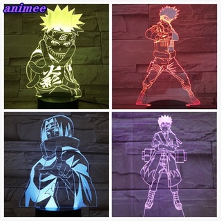 Hokage โคมไฟกลางคืน led Usb รูปนารูโตะ 3d เซนเซอร์สัมผัส สําหรับตกแต่งโต๊ะคาคาชิ ของขวัญเด็กผู้ชาย และเด็กผู้หญิง