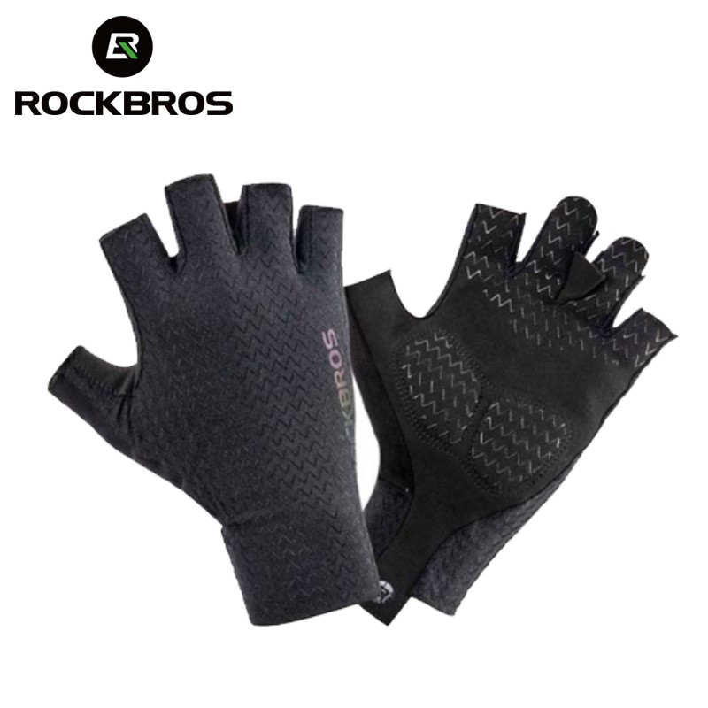 【TH Delivery】ROCKBROS ถุงมือขี่จักรยาน แบบสั้น กันลื่น ระบายอากาศ