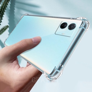 Ready เคสโทรศัพท์ VIVO Y02s T1 5G T1x X80 Pro Y76 V23 V23e Y33T Y21T Y01 Y15s Y33s Y21 V21 X70 Pro X60 Pro Casing Silicone Anti-fall Transparent Protective Cover TPU Soft Case เคสวีโว่Y20s VivoT1 VivoX80