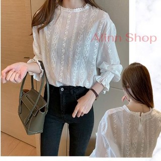 ส่งจาก🇹🇭เสื้อแฟชั่นคอปกแบบสวยหรูสไตล์เกาหลี
