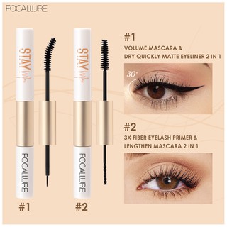 Focallure 2 In 1 มาสคาร่า เครื่องสำอางค์ มาสคาร่ากันน้ําช่วยให้ขนตาดูหนายาว มาสคาร่าคิ้ว เครื่องสำอาง มาสคาร่าใส ที่ปัดคิ้ว มาคาร่า เครื่องสำอางเกาหลี มาสคาร่ากันน้ำ มาสคารา มาสคาร่าปัดคิ้ว มาสคาร่ากันน้ำติดทนนาน มาร์คคาร่า มาสคาร่าปัดขนคิ้ว