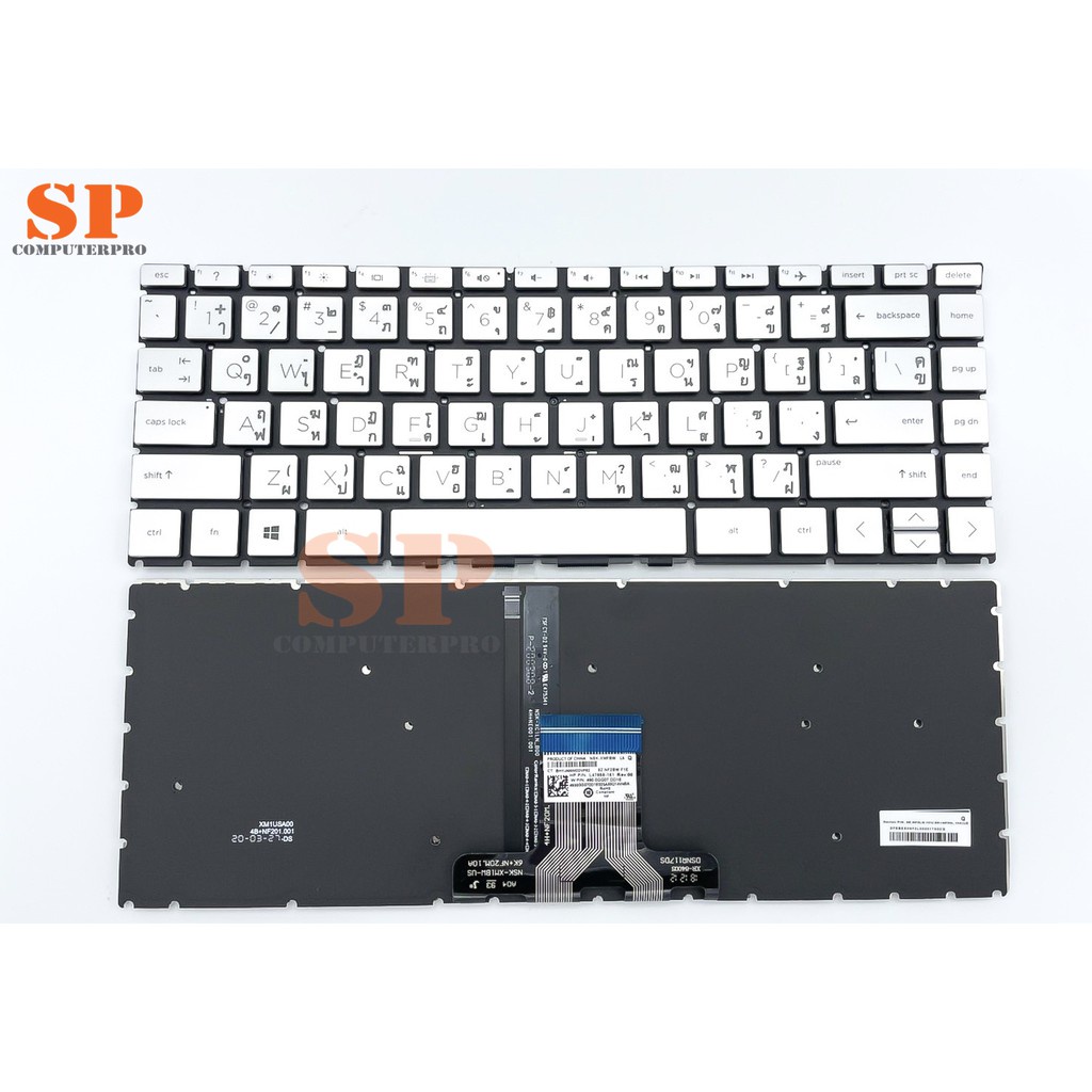 HP Keyboard คีย์บอร์ด HP PAVILION X360 14-DH 14-CE TH-EN สกรีนไทยไม่คมมาก 80%