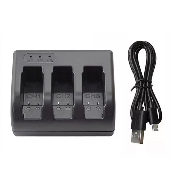 3-Channel Charger for GoPro Hero 5 / Hero 6 / Hero 7 ช่องชาร์จ 3 ช่องสำหรับ GoPro Hero 5 / Hero 6 / Hero 7