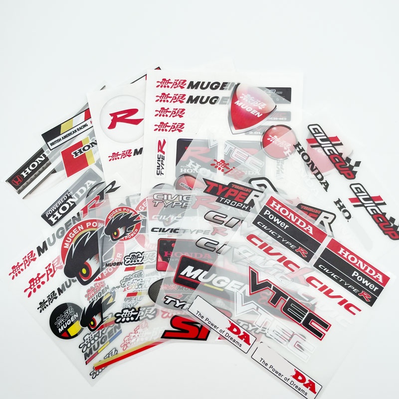 สติกเกอร์ตกแต่งหน้าต่างรถยนต์ สําหรับ Honda Mugen XR-V CR-V UR-V CR-Z Fit Pilot Typer VTEC CIVIC City Insigh