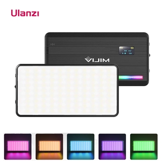 Ulanzi VIJIM VL196 RGB ไฟ LED ภาพถ่ายวีดีโอเติมแสงด้วยแบตเตอรี่ชาร์จด่วนหรี่แสง RGB ไฟสำหรับกล้อง DSLR มาร์ทโฟน