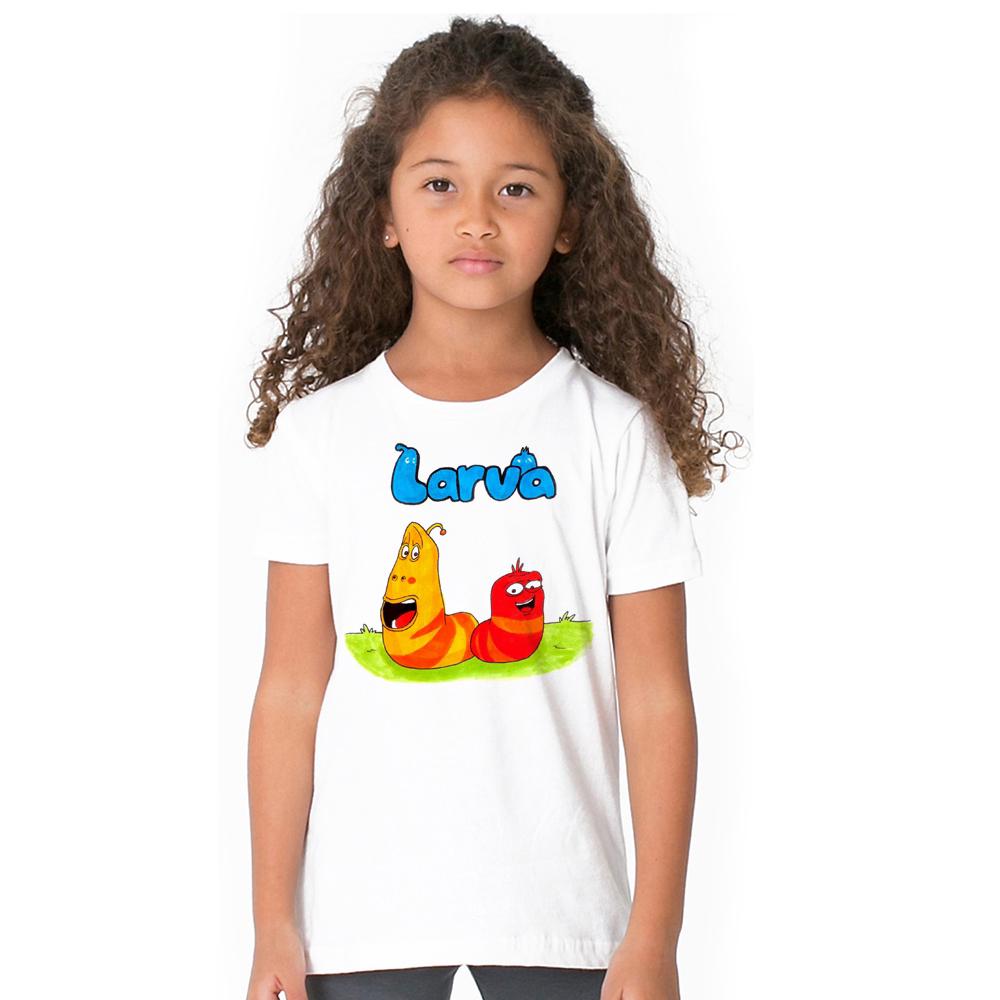 เสื้อยืดลายการ์ตูน larva สําหรับเด็ก