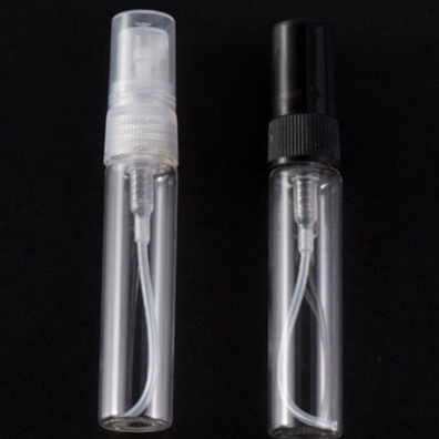 ขวดสเปรย์ปากกาใสชนิดแก้ว ฝาสีดำ,ใส,ขาว 2-10ml แพ็ค X6 ชิ้น