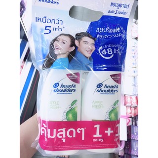 1+1เฮดแอนด์โชว์เดอร์แชมพู+แชมพู ขนาด 410 มล.