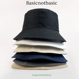 4สี 🖤not basic บักเก็ตสีพื้น หมวกปีกรอบทรงสวย รุ่นมาใหม่ค่า
