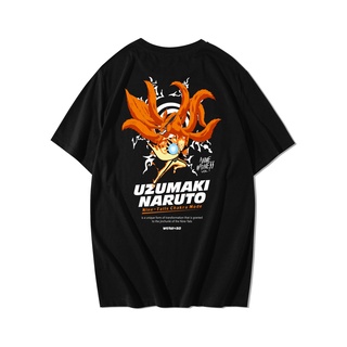 เสื้อยืดผ้าฝ้ายพิมพ์ลายเสื้อยืด พิมพ์ลายอนิเมะ Madnes VOL.1 UZUMAKI NARUTO สําหรับผู้ชาย S-4XL