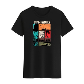 เสื้อยืดสีขาวเสื้อยืดแขนสั้น คอกลม พิมพ์ลายคอสเพลย์ Spy x Family Anya Smug Yor พลัสไซซ์ แฟชั่นสําหรับชาย และหญิงS-5XL