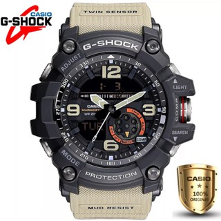 ต้นฉบับ G-Shock GG1000 MUDMASTER ผู้ชายนาฬิกาสปอร์ตคู่แสดงเวลา 200 เมตรกันน้ำกันกระแทกและกันน้ำเวลาโลก LED อัตโนมัติแสง