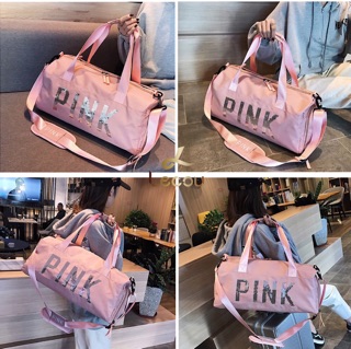 HOT SALE!!! 👜กระเป๋าเดินทาง สีชมพู Pink สวยเวอร์ มีช่องใส่รองเท้า 👡