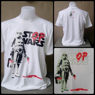 เสื้อยืด Stop Wars สีขาว