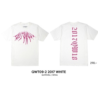 เสื้อผ้าผช🔥 QWT09-2 2017 WHITE เสื้อยืดสีขาว 🔥S-5XL