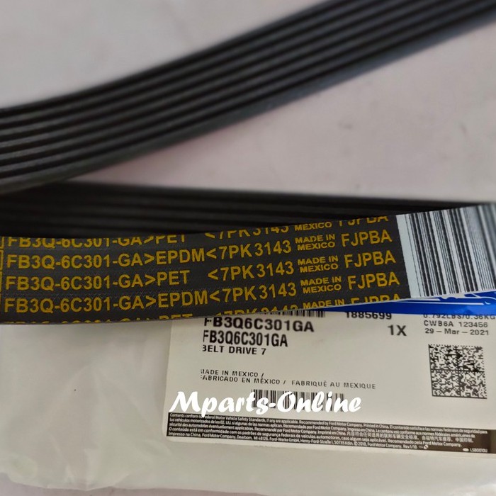 FAN BELT 7PK3143 / FORD T7 / FORD T8> FB3Q-6C-301GA