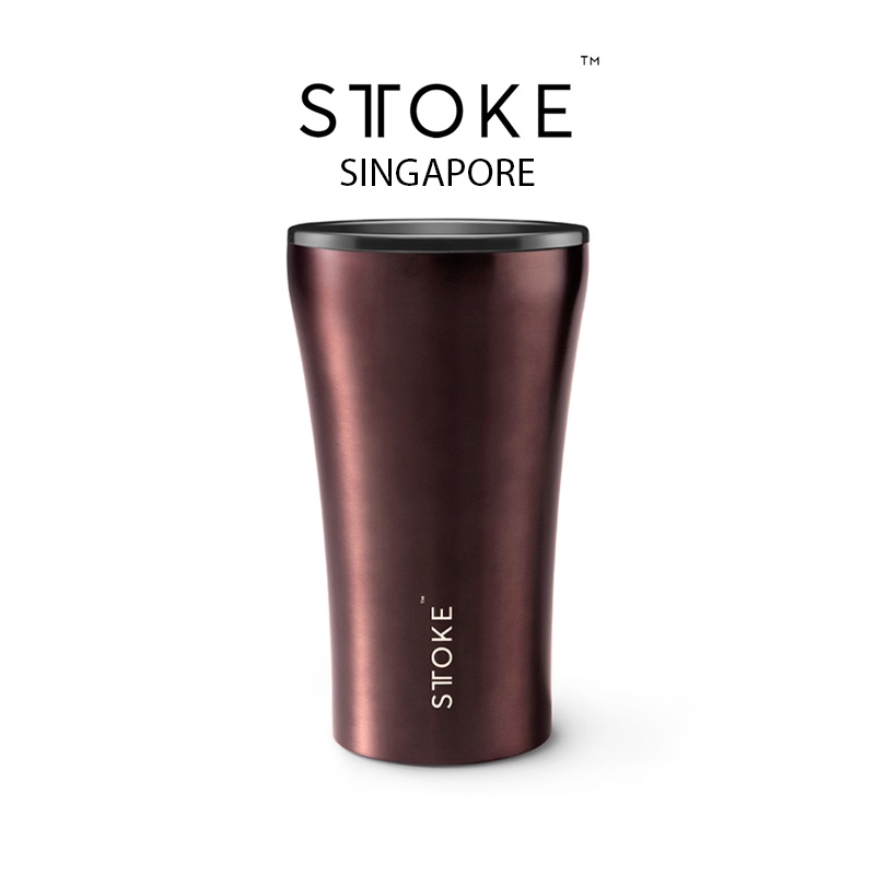 Sttoke [สนิมสีน้ําตาล] 12/8 Oz Cup ถ้วยเซรามิคกันกระแทกแบบใช้ซ้ําได้ชากาแฟ