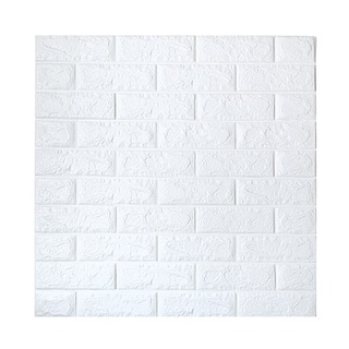 ถูกที่สุด✅ KASSA HOME วอลล์เปเปอร์โฟม 3 มิติ รุ่น BR7077-WHITE BRICKS ขนาด 0.85 x 70 x 77 ซม.(ชุด 4 ชิ้น) สีขาว 🚚พิเศษ!!