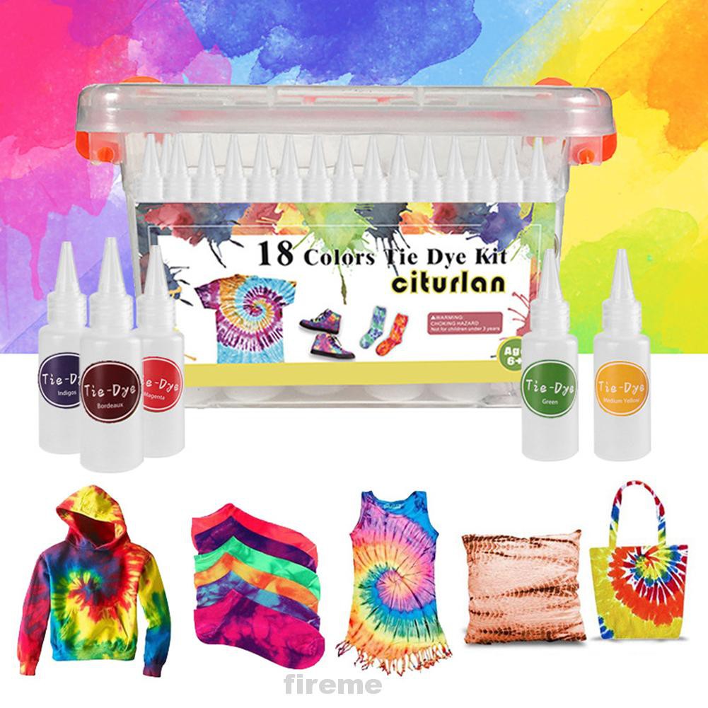 Painting Craft Art Shirt Textile Paint With Rubber Band 18 Colour ...