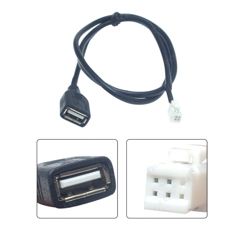 Ch [พร้อมส่ง] สายเคเบิลอะแดปเตอร์ USB 4Pin+6Pin 1 เมตร สําหรับวิทยุรถยนต์ 2 ชิ้น ราคา ถูกที่สุด ดีลบีเคเค แกลเลอรีภาพที่ 2