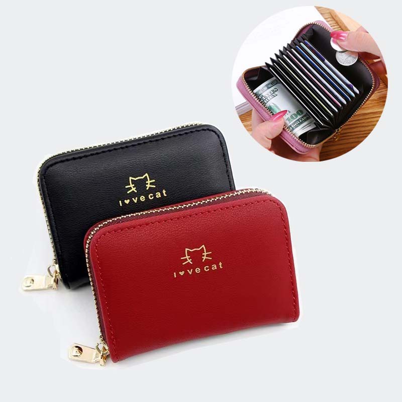 card holder men's and women's card holder old flower large capacity card holder