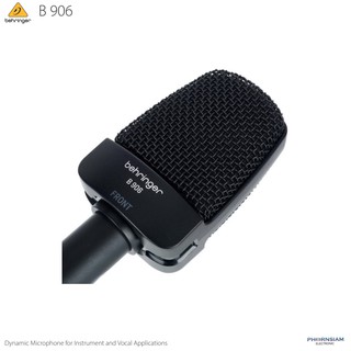 Behringer B906 ไมโครโฟนสำหรับจ่อเครื่องดนตรีแบบ Dynamic Capsule Requires No Power Source แบบ Super-cardioid