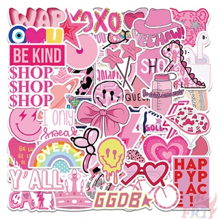 ❉ VSCO： Pink Romantic Series 06 - Pink Girl Preppy Graffiti สติ๊กเกอร์ ❉ 50Pcs/Set Mixed Fashion DIY Luggage Laptop Skateboard Doodle Decals สติ๊กเกอร์