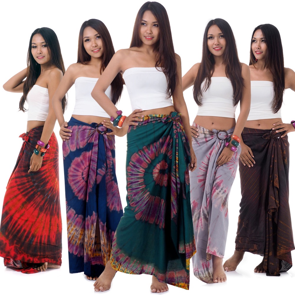 ผ้าคลุมชายหาดผ้าเรยอนมัดย้อมทำมือ