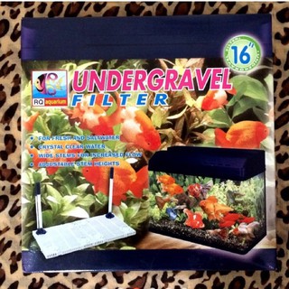 แผ่นกรองตู้ปลา และ ท่อปล่อยอากาศ UNDERGRAVEL FILTER เหมาะสำหรับตู้ปลาขนาด 16 นิ้ว