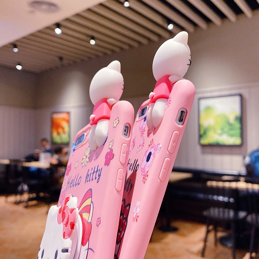 เคสโทรศัพท์มือถือ Tpu ลายการ์ตูน Hello Kitty สีชมพูพร้อมเชือกคล้อง ...