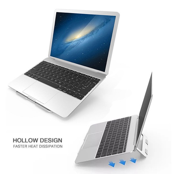 Notebook stand N4 แท่นพับแบบพกพาแท็บเล็ตแล็ปท็อปฐานขาตั้งเย็นลงสำหรับโน้ตบุ๊ค อะลูมินัมอัลลอยโน้ตบุ๊คที่ยึดคอมพิวเตอร์