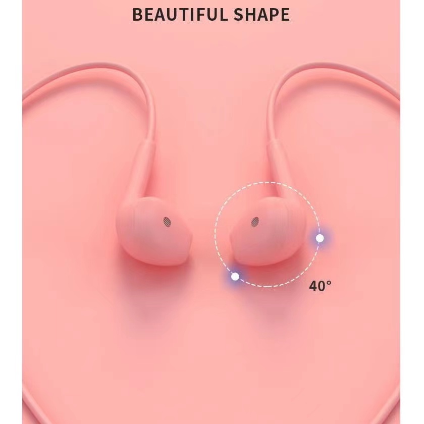 หูฟัง พร้อมไมค์โครโฟน U19 Macaron Candy Series Stereo High Bass Handfree 3.5 มม. ชุดหูฟังแบบมีสาย