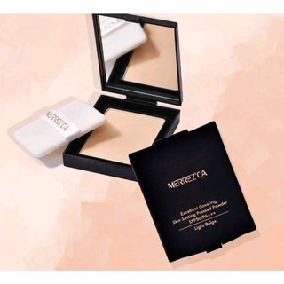 PBCOSMOSHOP Merrezca Excellent Covering Skin Setting Pressed Powder SPF 50 / PA+++ 7g แป้งพัฟกันน้ำ คุมมัน กันเหงื่อย